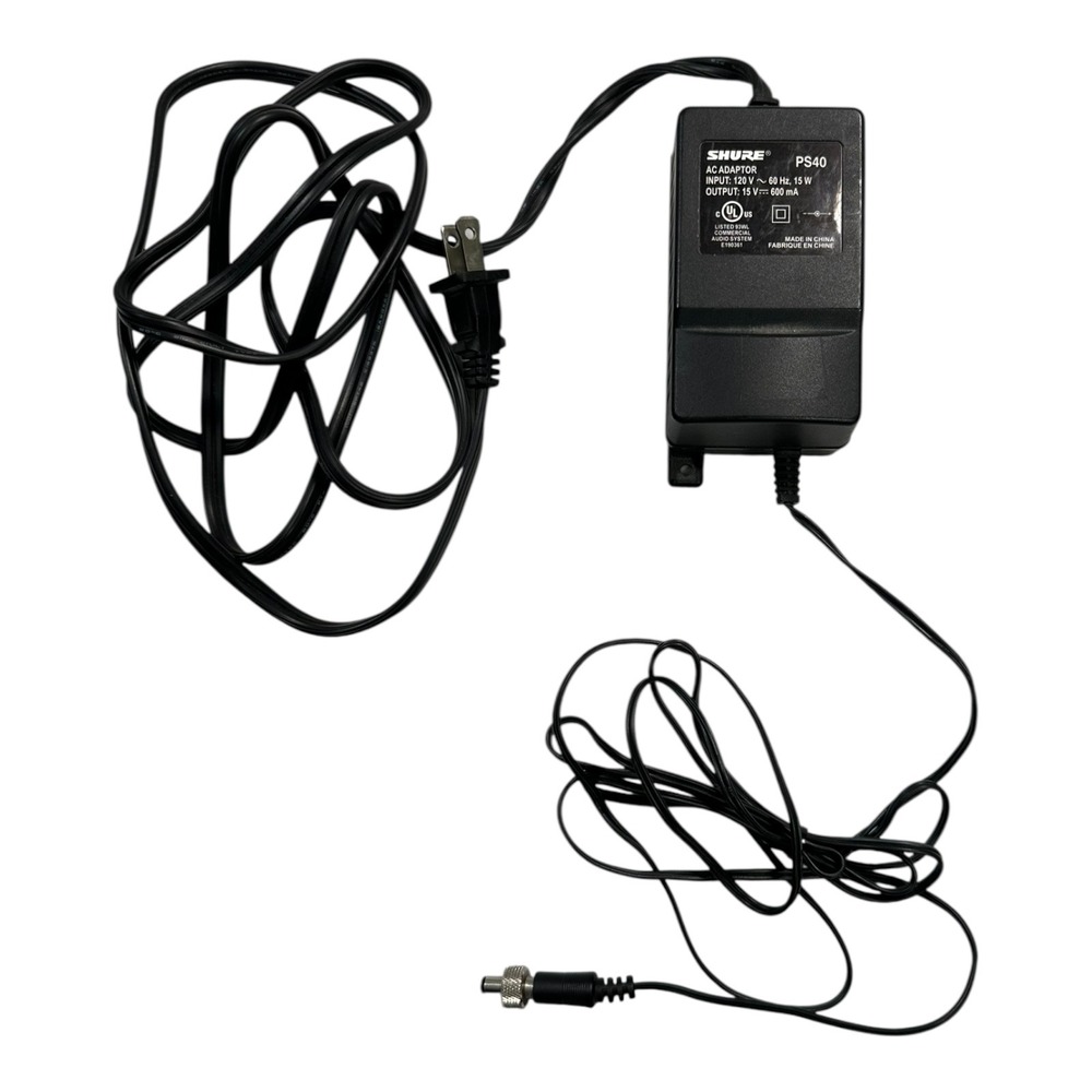 Shure PS40 AC‎ Adapter 120V 15V Power Supply for Audio System